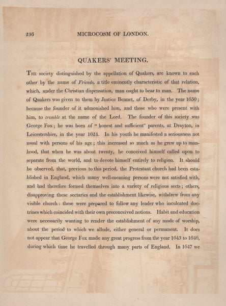 134302 CIRCA 1808 'MICROCOSM OF LONDON', 10 PAGE EXTRACT ENTITLED 'POST-OFFICE'.