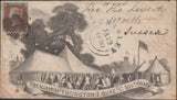 135572 1850 'BENJAMIN EDGINGTON' PRINTED ILLUSTRATED ENVELOPE LONDON TO WORTH, SUSSEX.