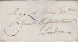 135670 1829 MAIL ESHER, SURREY TO LONDON WITH 'ESHER' HORSESHOE HAND STAMP (SY265).