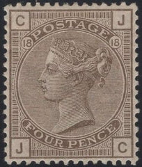 135697 1882 4D GREY-BROWN PL.18 (SG160) GOOD TO FINE MINT.