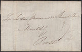 135703 CIRCA 1830 MAIL ABERDOUR TO PERTH WITH 'ABERDOUR' HAND STAMP.