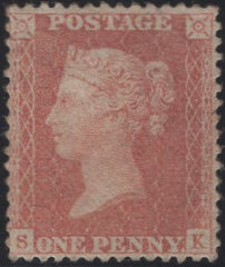 135735 1856 DIE 2 1D PL.31 (SG29)(SK) GOOD TO FINE MINT.