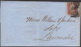 135745 1847 MAIL BOLTON TO LANCASTER WITH 'LANCASTER' SKELETON DATE STAMP (LA644).