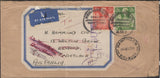 135814 1945 AIR MAIL LONDON TO AUSTRALIA WITH KGVI 2S 6D YELLOW-GREEN (SG476b) AND 5S RED (SG477).