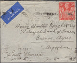 135888 1940 AIR MAIL BOURNEMOUTH-POOLE TO ARGENTINA WITH 5S RED (SG477).