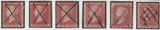 135894 1863 MAIL USED LOCALLY IN LAUDER WITH SG40 MANUSCRIPT CANCELLATION, ALSO 1D PLATE NUMBER ISSUE (SG43) X 6 ALSO MANUSCRIPT CANCELLATIONS.