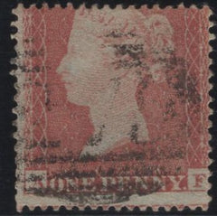 136034 1854 DIE 1 1D PL.173 (SG17)(AF) STATE TWO, VERY SHORT STAMP, MISSING IMPRIMATUR LETTERING.