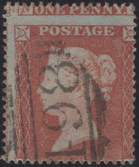 136037 1854 DIE 1 1D PL.180 (SG17)(OL) MISPLACED SHEET VARIETY.