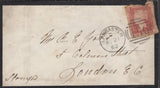 136063 TWO 1862 MOURNING ENVELOPES LANCASTER TO LONDON EACH WITH DIE 2 1D PL.62 ERROR IMPERFORATE (SG40a).