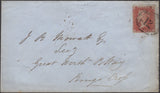 136139 1856 MAIL USED IN LONDON WITH DIE 2 1D PL.32 (SG29)(DH).