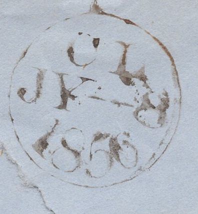 136139 1856 MAIL USED IN LONDON WITH DIE 2 1D PL.32 (SG29)(DH).