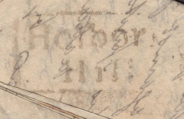 136141 1833 MAIL LONDON TO A POSTE RESTANTE, BONN, PRUSSIA WITH 'Holborn/Hill' RECEIVERS HAND STAMP.