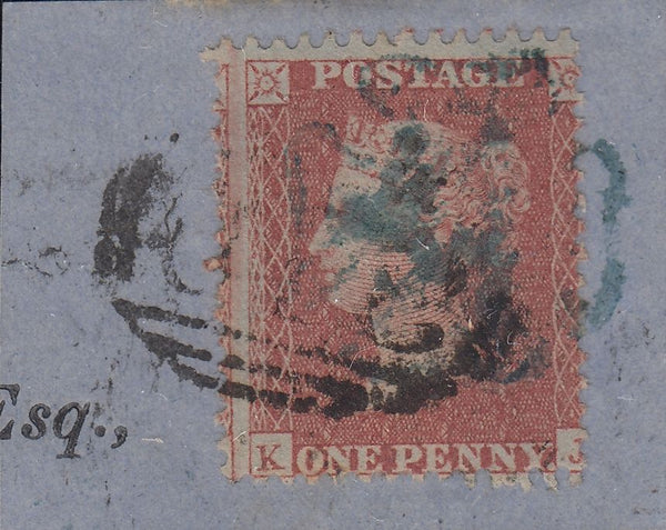 136248 1856 DIE 2 1D PL.23 (SG29) WITH BLUE MALTESE CROSS AND BLACK NUMERAL CANCELLATION (SPEC C1td).