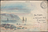 136261 1918 FIRST WORLD WAR HAND PAINTED CORRESPONDENCE (15 ITEMS) FROM VARIOUS 'FIELD POST OFFICES' TO THE ANGEL FAMILY IN EXETER.