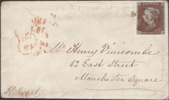 136358 1849 MAIL USED IN LONDON 1D PL.83 (SG8)(TA).