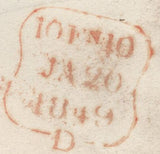 136358 1849 MAIL USED IN LONDON 1D PL.83 (SG8)(TA).