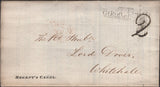 136453 1832 UNPAID MAIL 'REGENT'S CANAL OFFICE', BLOOMSBURY TO WHITEHALL.