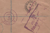 136455 1957 REGISTERED AIR MAIL SOUTHAMPTON TO NEW YORK WITH 1/6 WILDING X 2.