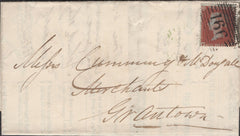 136664 1854 'PRIVATE FRIEND'S REPORT' DULNAIN, HIGHLANDS TO GRANTOWN WITH 'DULNAIN' TYPE C1 SCOTS LOCAL BACK STAMP.