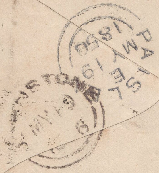 136693 1856 MAIL HOUSTON (CO. RENFREW) TO PAISLEY WITH 'HOUSTON' TYPE C1 SCOTS LOCAL BACK STAMP.