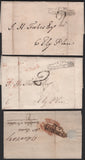 136823 1797-1849 COLLECTION 'LONDON TWO PENNY POST' HAND STAMPS AND USAGES (97 ITEMS).