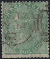 137009 1856 1S GREEN (SG71) GOOD USED.