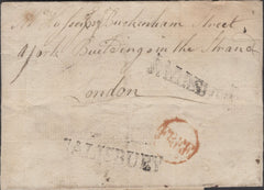 137276 1776 FREE MAIL SALISBURY TO LONDON WITH 'SALISBURY' HAND STAMPS (WL597).