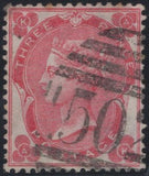 137344 1862 3D SMALL UNCOLOURED CORNER LETTERS, THE THREE DIFFERENT SHADES, GOOD TO VERY FINE USED (SG75-77).