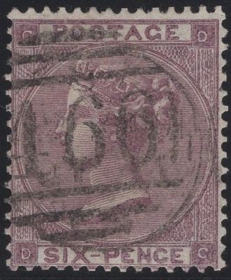 137493 1862 6D DEEP LILAC (SG83) FINE USED.