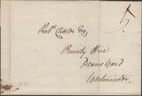 137531 1790 MAIL LOUTH TO LONDON WITH 'LOUTH' HAND STAMP (LI687).