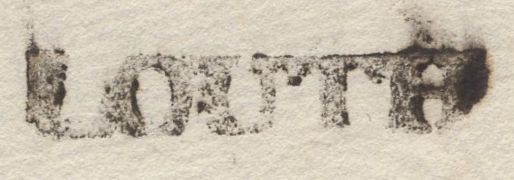 137531 1790 MAIL LOUTH TO LONDON WITH 'LOUTH' HAND STAMP (LI687).