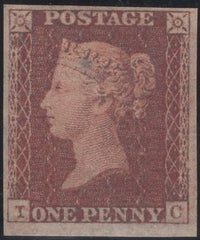137731 1857 DIE 2 1D PL.49 IMPERFORATE IMPRIMATUR LETTERED TC.