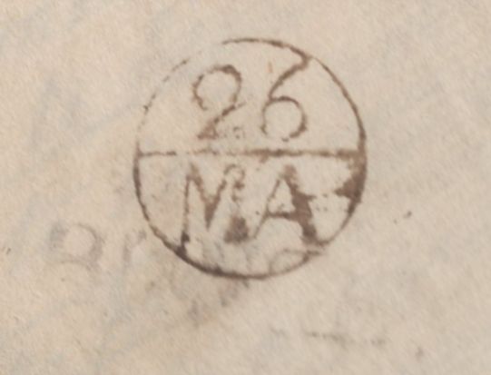 137891 1755 MAIL SOUTH ELMHAM, SUFFOLK TO LONDON WITH 'BUNGEY' HAND STAMP (SK60).