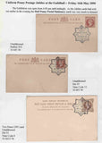 137900 1890 PENNY POSTAGE JUBILEE, COLLECTION OF POSTAL STATIONERY AND ENVELOPES USED AT THE GUILDHALL (25 ITEMS).