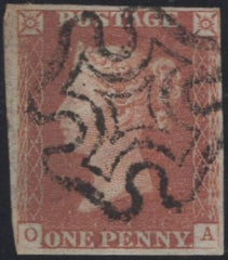 138377 1841 1D PL.21 (SG8)(OA) STATE ONE, FINE USED.
