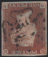 138559 1841 1D PL.17 WATERMARK INVERTED (SG8Wi)(OH) GOOD TO FINE USED.