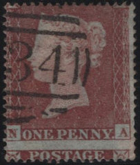 138917 1854 DIE 1 1D PL.164 (SG17)(NA) MISPLACED SHEET VARIETY, GOOD USED.