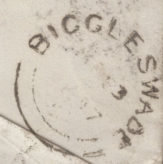 138977 1847 MAIL BIGGLESWADE TO WINDSOR WITH 'Potton/Penny Post' HAND STAMP (BE228).