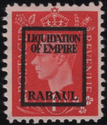 139056 1944 1D GERMAN PROPAGANDA FORGERY 'LIQUIDATION OF EMPIRE/RABAUL' UNUSED.