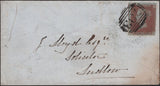 139295 1849 MAIL TENBURY, WORCS TO LUDLOW, 1D PL.87 (SG8)(GI RE-ENTRY SPEC BS76a) AND 'LUDLOW/3' SKELETON HANDSTAMP (SH268).