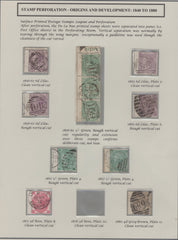 139462 1856-1880 GOOD TO FINE USED SURFACE PRINTED SELECTION SHOWING GUILLOTINE SEPARATION OF 'POST OFFICE SHEETS' (11 STAMPS).