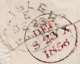 139532 1856 MAIL EDINBURGH TO PAISLEY WITH 1D (SPEC C6), EDINBURGH '131 131' ROLLER CANCELLATION.