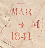 139572 1841 FINE PRINTED LETTER 'WEEKLY RETURN BY THE STEWARD AT THIRLSTANE CASTLE' WITH 2D BLUE PL.1 (SG5)(HF).