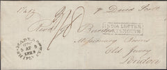 139674 1823 MAIL MADRAS TO LONDON WITH 'INDIA LETTER/PORTSMOUTH' HAND STAMP (ROB In.2).