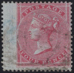 139690 1855 4D CARMINE WMK SMALL GARTER (SG62) FINE TO VERY FINE USED.