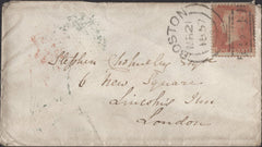 139696 COLLECTION 'BOSTON/94' SIDEWAYS DUPLEX TYPE II 1856-1857, EIGHT ITEMS.