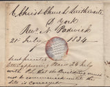 139818 1834 UNDERPAID MAIL HUDDERSFIELD TO LONDON WITH 'MORE TO PAY' HAND STAMP AND OVAL 'PAID/at/HUDDERSFIELD' HAND STAMP (YK1501).