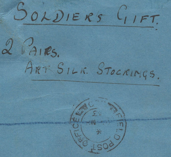 140038 1943 REGISTERED AIR MAIL 'FIELD POST OFFICE 220' (EGYPT) TO NATAL WITH KGVI 2/6 YELLOW-GREEN (SG476b).