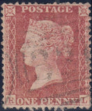 101907 - PL.46 MATCHED PAIR RED-BROWN ON BLUED PAPER (SG29) AND ROSE-RED ON WHITE PAPER LETTERED RL.