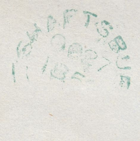 111015 - 1850 1D (SG8) ON COVER CANCELLED STURMINSTER UDC.